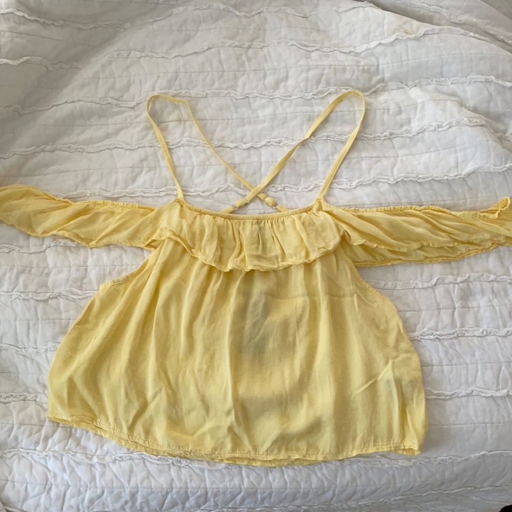 Yellow crop top